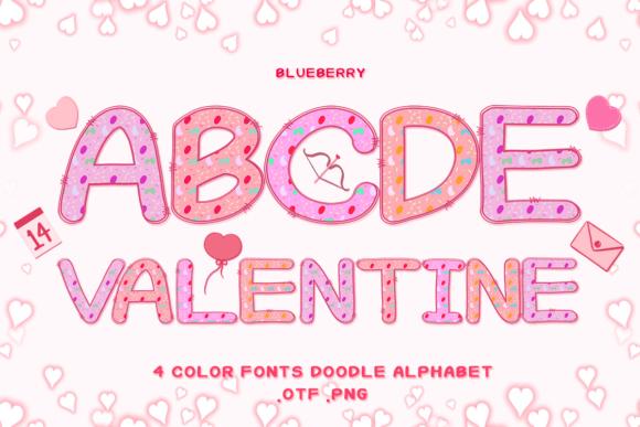Blueberry Color Fonts: Playful, Heartfelt Design for Local Brands