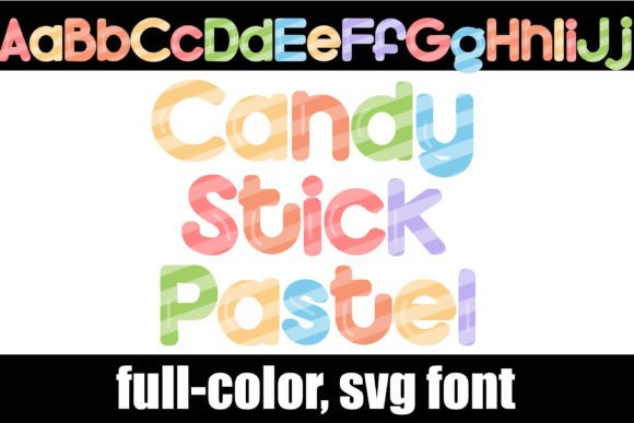 Candy Stick Pastel: A Playful Color Fonts Choice for Digital Sellers