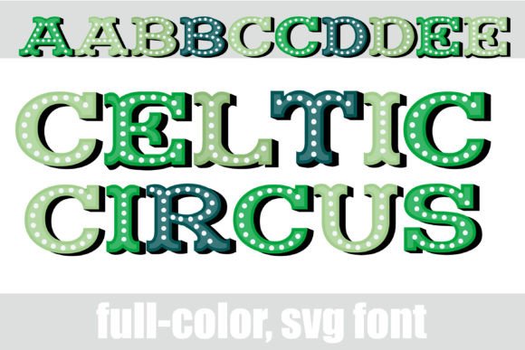 Celtic Circus: A Vibrant Color Fonts Choice