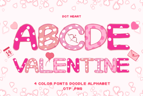 Dot Heart Color Fonts: Adorable, Versatile Fonts for Handmade Brands