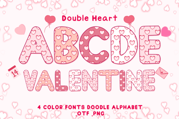 Double Heart Color Fonts