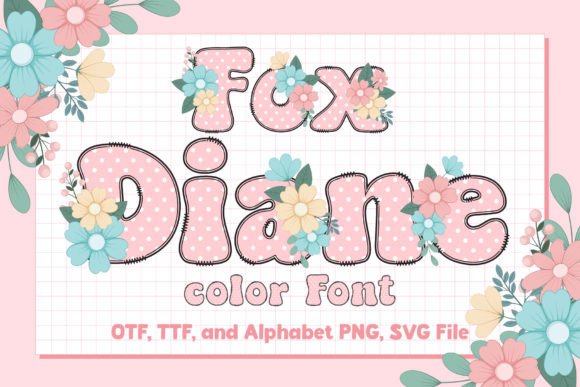 Fox Diane: A Cute Color Fonts Choice for Digital Sellers