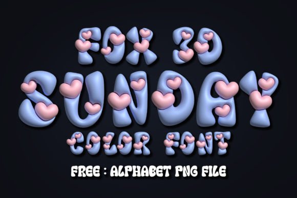 Fox Sunday 3D: A Playful Color Fonts Choice