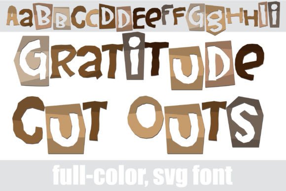 Gratitude Cut Outs: A Color Fonts Review for Brand Designers