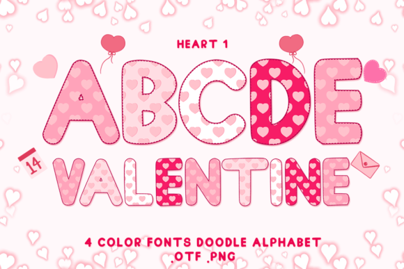 Heart 1: A Sweet, Stitch-Ready Valentine Font