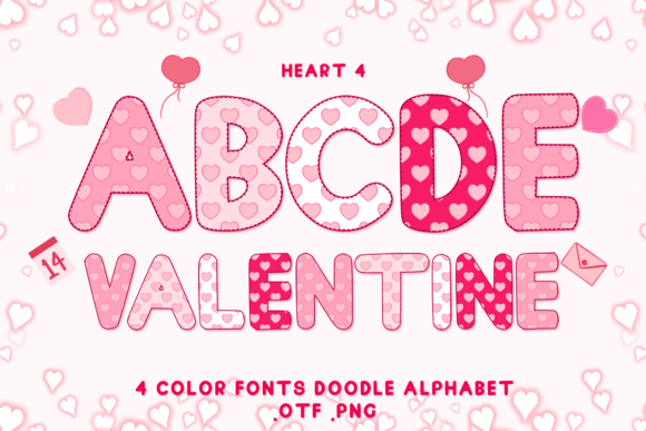 Heart 4: A Sweet, Stitch-Ready Valentine Font