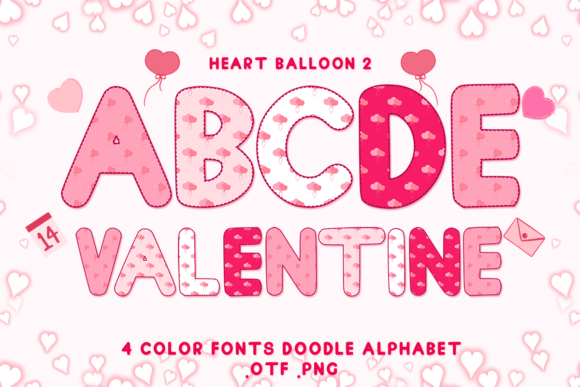 Heart Balloon 2: A Playful Color Fonts Asset for Editorial Warmth