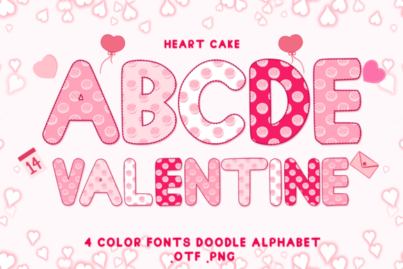 Heart Cake: Adorable Color Fonts for Real Publishing