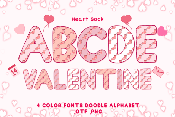 Heart Sock Fonts: Adorable Color Fonts for Local Branding