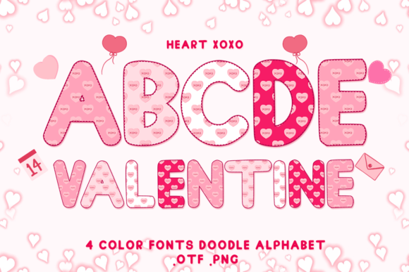 Heart Xoxo Color Fonts