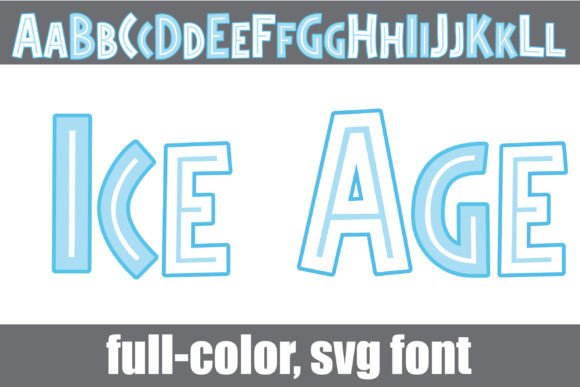 Ice Age: A Prehistoric Color Font for Seasonal Branding