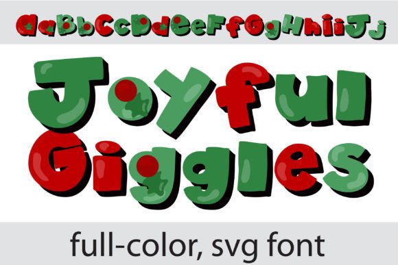Joyful Giggles: A Festive Color Fonts Collection