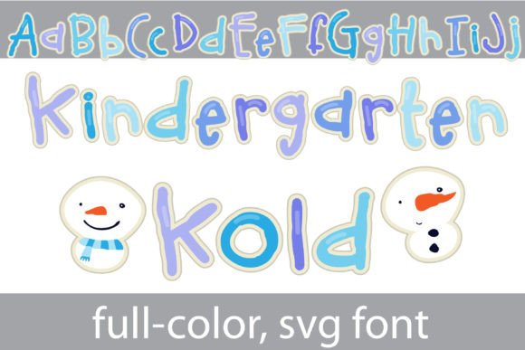 Kindergarten Kold: A Winter-Whimsy Font That Stitches Like a Dream