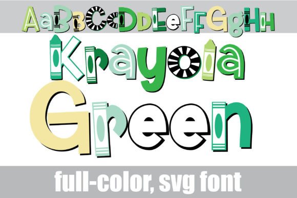 Krayola Green: A Vibrant Color Font for Handmade & Seasonal Branding
