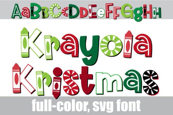 Krayola Kristmas: A Festive Color Font for Local Business Branding