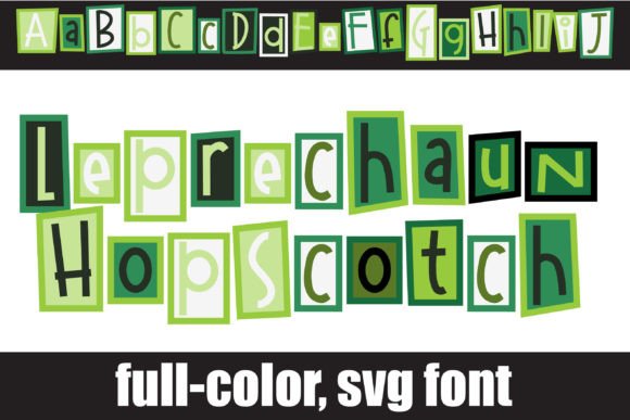 Leprechaun Hopscotch: A Playful Color Fonts Choice