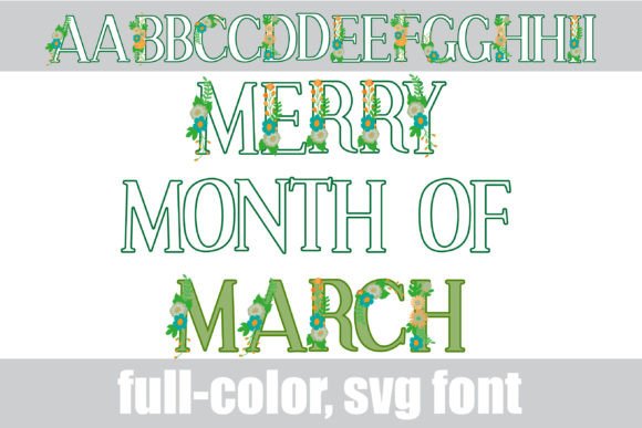 Merry Month of March: A Color Font for Editorial Charm