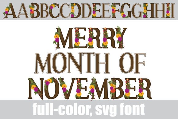 Merry Month of November Fonts: A Color Fonts Review
