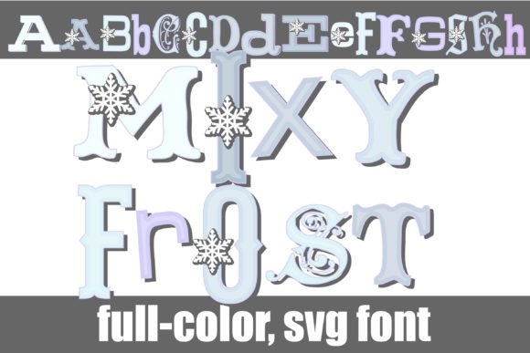 Mixy Frost: A Winter Color Fonts Collection