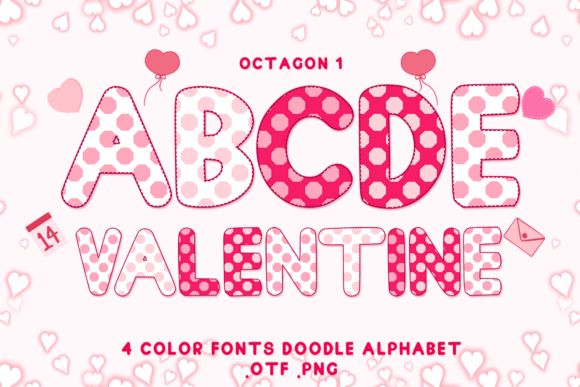 Octagon 1: A Playful Color Fonts Asset for Heartfelt Branding