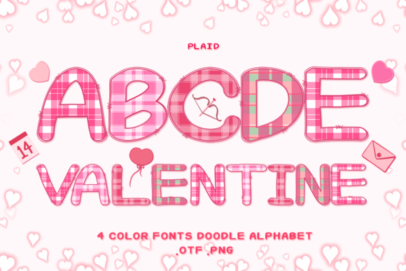 Plaid Color Fonts: Adorable, Heartfelt Fonts for Real Publishing