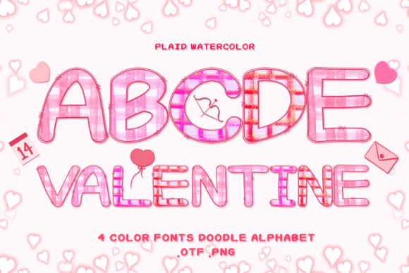 Plaid Watercolor: A Playful Color Fonts Collection