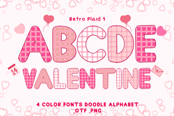 Retro Plaid 1 Color Fonts for Branding & Marketing