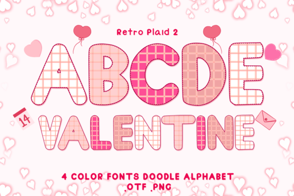 Retro Plaid 2: A Playful Color Fonts Asset for Editorial Charm