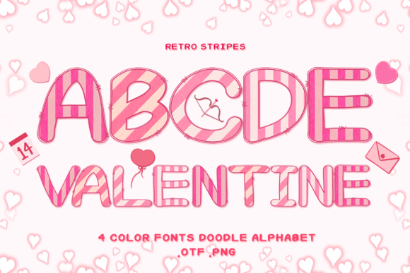 Retro Stripes Color Fonts