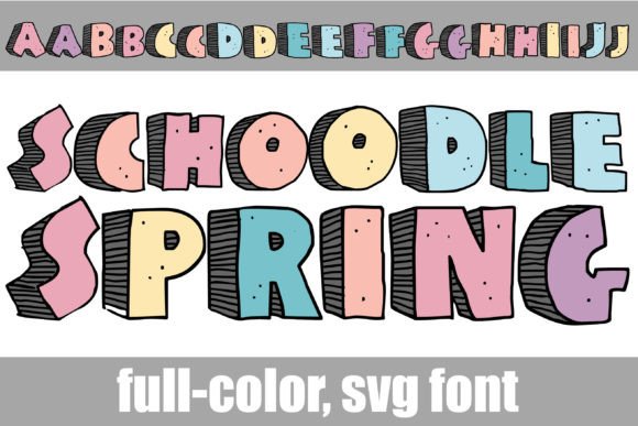 Schoodle Spring: A Color Fonts Gem for Playful Branding