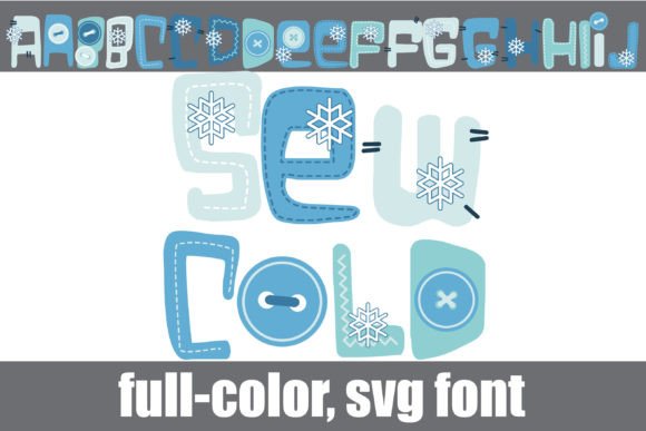 Sew Cold: A Festive Color Fonts Choice for Local Branding