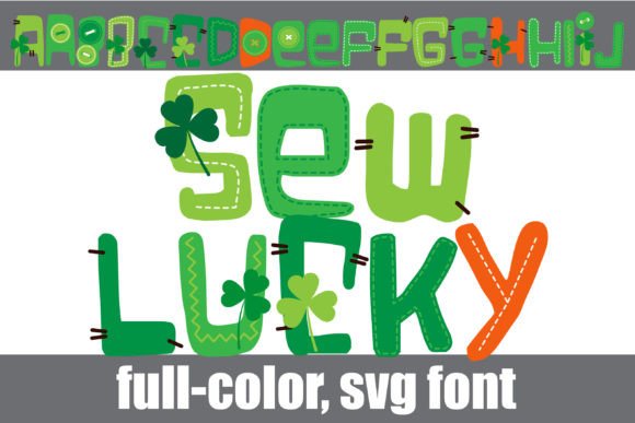 Sew Lucky: A Whimsical Color Fonts Choice for Local Branding