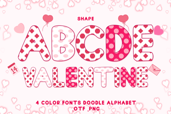 Shape: A Sweet, Hand-Drawn Color Font for Embroidery Love