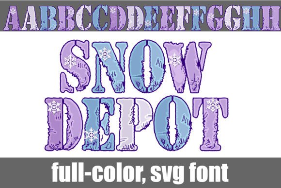 Snow Depot: A Full-Color Winter Font for Creative Design