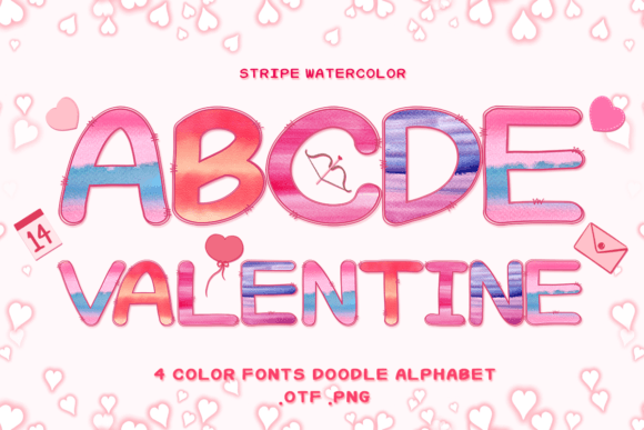 Stripe Watercolor: A Delightful Color Fonts Asset for Editorial Design