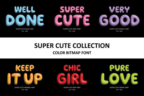 Super Cute Collection Fonts: Sweet Color Fonts That Work