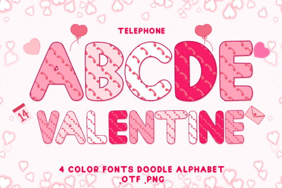 Telephone Color Fonts for Handmade Crafters