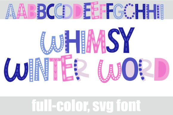 Whimsy Winter Word: A Color Fonts Gem for Editorial Design