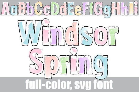 Windsor Spring: A Pastel Watercolor Color Font for Handmade Brands