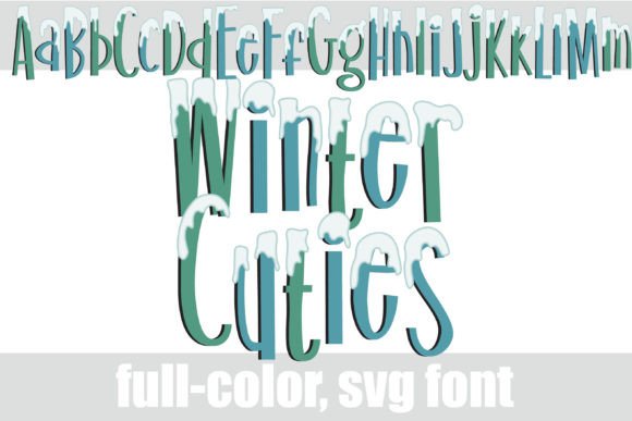 Winter Cuties: A Whimsical Color Fonts Choice