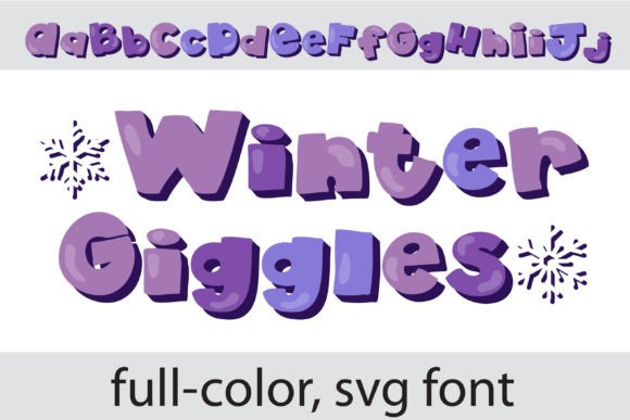 Winter Giggles: A Whimsical Color Fonts Choice
